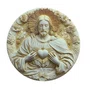 Quadro do Sagrado Coração de Jesus Redondo Parede e Mesa - 20 cm
