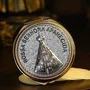 Teca Prata e Dourada de Nossa Senhora Aparecida - 2 cm x 6 cm