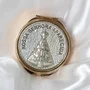 Teca Prata e Dourada de Nossa Senhora Aparecida - 2 cm x 6 cm