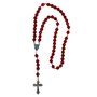 Terço Acrílico Vermelho Nossa Senhora Das Graças - 10 mm
