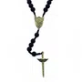 Terço Arcanjo São Miguel Emborrachado Preto - 6 mm