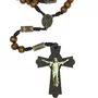 Terço Contemplação dos Mistérios Metal Ouro Velho Imbuia 10 mm