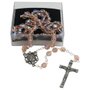 Terço Cristal Irisado Nossa Senhora Aparecida Salmão 6mm