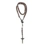 Terço de Arcanjo São Miguel Emborrachado Marrom Claro 8 mm