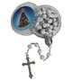 Terço de Nossa Senhora Aparecida Conta Cruz Branco 8 mm