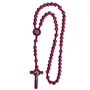 Terço de Nossa Senhora Aparecida Conta Cruz Rosa 10mm