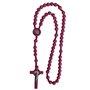 Terço de Nossa Senhora Aparecida Conta Cruz Rosa 10mm