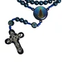 Terço de Nossa Senhora Aparecida Contas Azul - 10 mm