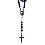 Terço de Nossa Senhora Aparecida Contas de Camurça Azul 8 mm