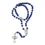 Terço de Nossa Senhora Aparecida Pescoço Conta Azul - 8 mm