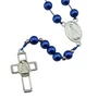 Terço de Nossa Senhora Aparecida Pescoço Conta Azul - 8 mm