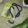 Terço de Nossa Senhora Aparecida Pescoço Conta Azul - 8 mm