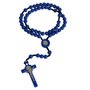 Terço de São Bento Contas Lisa Azul 8 mm