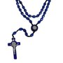 Terço de São Bento Lapidado Azul 8 mm