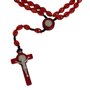 Terço de São Bento Lapidado Vermelho 8 mm