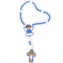 Terço Infantil Emborrachado Azul 6 mm