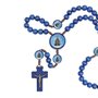 Terço Madeira 8mm Nossa Senhora Aparecida Entremeio Azul