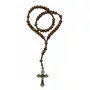Terço Madeira Crucifixo Ouro Velho 4 mm