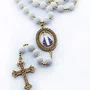 Terço Noiva de Nossa Senhora Aparecida Crespo Branca - 12 mm