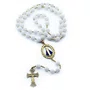 Terço Noiva de Nossa Senhora Aparecida Crespo Branca - 12 mm