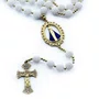 Terço Noiva de Nossa Senhora Aparecida Crespo Branca - 12 mm