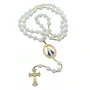 Terço Noiva de Nossa Senhora Aparecida Crespo Branca - 12 mm