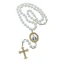Terço Noiva de Nossa Senhora Aparecida Crespo Branca - 12 mm