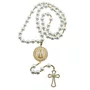 Terço Noiva de Nossa Senhora Aparecida Perola Branca - 12 mm