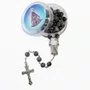 Terço Nossa Senhora Aparecida Botão de Rosas Preto - 8 mm