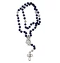Terço Nossa Senhora Aparecida Camurça Azul - 54 cm 