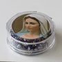 Terço Nossa Senhora Aparecida Conta Botão Rosa Azul -5mm 