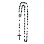 Terço Nossa Senhora Aparecida Cristal Vidro Irisado Preto