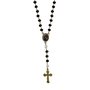 Terço de Nossa Senhora das Dores Semi Cristal Azul e Dourado - 8 mm
