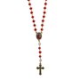 Terço de Nossa Senhora Guadalupe Semi Cristal Laranja - 8 mm