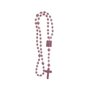 12 unid - Terço Nylon Rosa Transparente Entremeio Sag Coração de Jesus e Nossa Senhora Aparecida  34cm