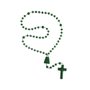 12 unid - Terço Nylon Verde Leitoso Entremeio Sag Coração de Jesus e Nossa Senhora Aparecida  27cm
