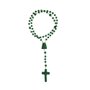 12 unid - Terço Nylon Verde Leitoso Entremeio Sag Coração de Jesus e Nossa Senhora Aparecida  27cm