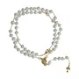 Terço Pescoço Semi Cristal Branco Nossa Senhora Aparecida - 5 Mm