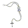Terço Pulso de Nossa Senhora Aparecida Prata - 6 mm