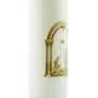 Vela Advento Branca para Altar Nascimento Dourado - 20 x 7 cm 