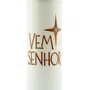 Vela Advento Branca para Altar Vem Senhor - 20 x 7 cm 