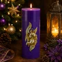 Vela Advento Roxa para Altar Anjo - 20 x 7 cm 
