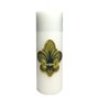 Vela Altar e Advento 20 cm x 7 cm Branca Texturizada - Flor de Lis