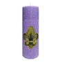 Vela Altar e Advento 20 cm x 7 cm Roxa Texturizada - Flor de Lis