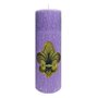Vela Altar e Advento 20 cm x 7 cm Roxa Texturizada - Flor de Lis
