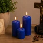 Vela Decorativa 3 Velas Azuis