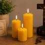 Vela Decorativa 3 Velas Amarelas