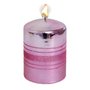 Vela Decorativa Coluna Rosa Glíter 10 cm x 7 cm
