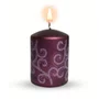 Vela Decorativa Coluna Roxo Glíter 10 cm x 7 cm