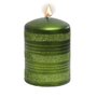 Vela Decorativa Coluna Verde Glíter 10 cm x 7 cm